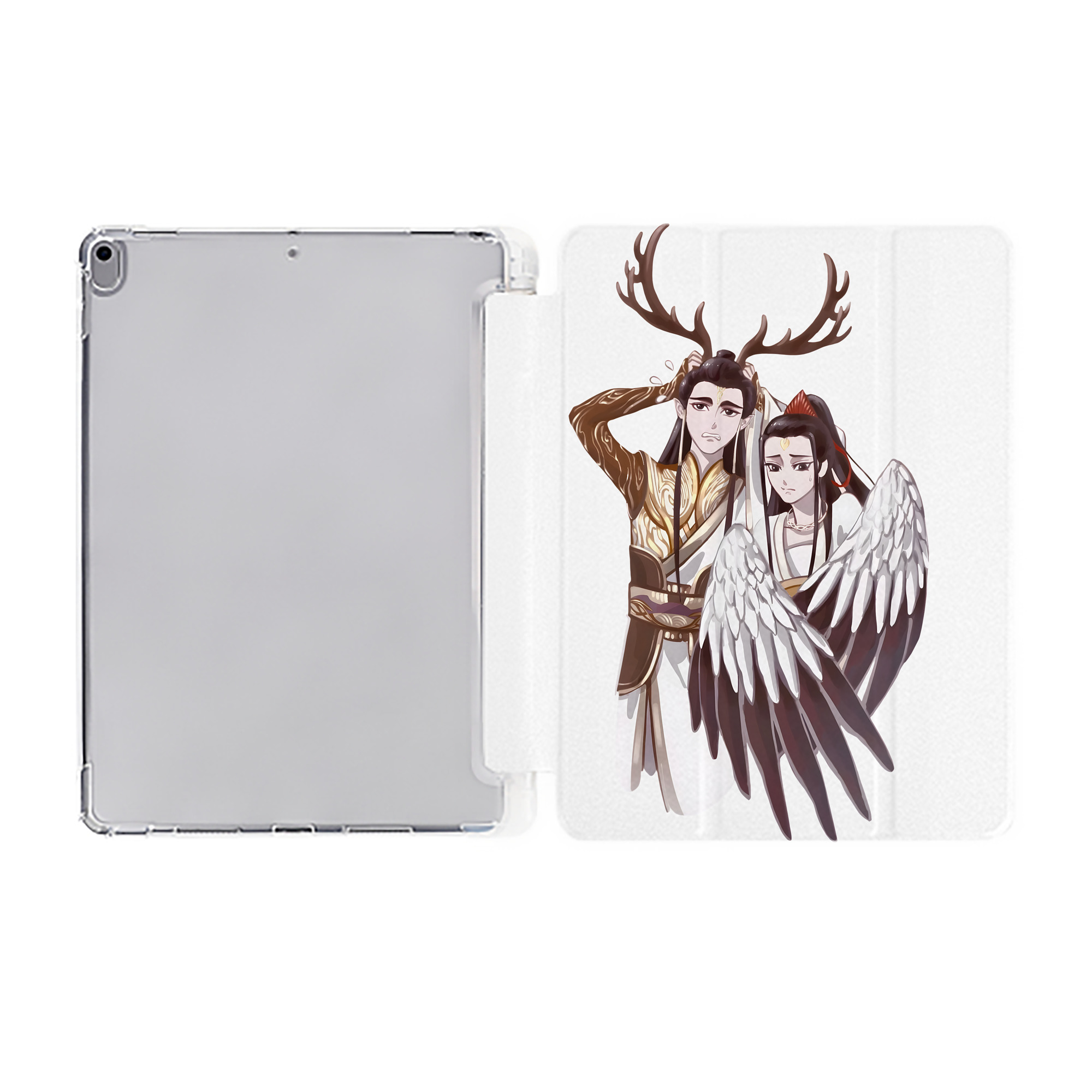 （画像用） Ne Zha 2 ナタ 魔童の大暴れ IPad ケース ペン収納付き 三つ折りスタンド PUレザー×シリコン 対応機種9.5/10.5/10.9インチ